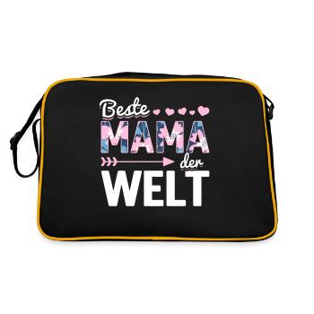 Pour la meilleure maman du monde! Pour la fête des mères - Sac Retro - noir/or - Dos