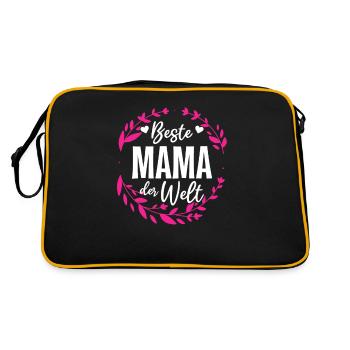 Pour la meilleure maman du monde! Pour la fête des mères - Sac Retro - noir/or - Dos