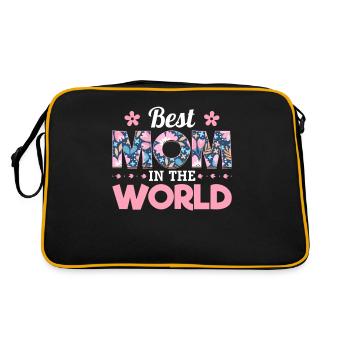 Pour la meilleure maman du monde! Pour la fête des mères - Sac Retro - noir/or - Dos