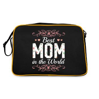 Pour la meilleure maman du monde! Pour la fête des mères - Sac Retro - noir/or - Dos