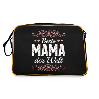 Pour la meilleure maman du monde! Pour la fête des mères - Sac Retro - noir/or - Dos