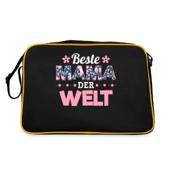 Pour la meilleure maman du monde! Pour la fête des mères - Sac Retro - noir/or - Dos