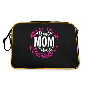 Pour la meilleure maman du monde! Pour la fête des mères - Sac Retro - noir/or - Dos