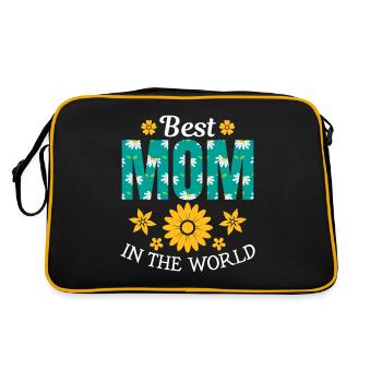 Pour la meilleure maman du monde! Pour la fête des mères - Sac Retro - noir/or - Dos