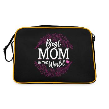 Pour la meilleure maman du monde! Pour la fête des mères - Sac Retro - noir/or - Dos