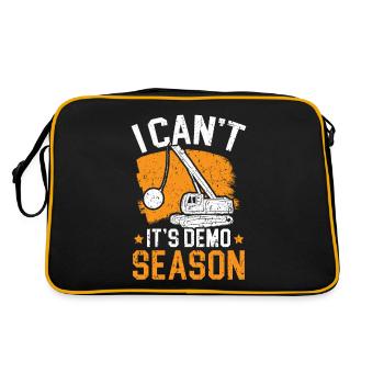 Je ne peux pas. C’est la saison de démo de la saison de démolition de la démolition de la saison de démolition - Sac Retro - noir/or - Dos