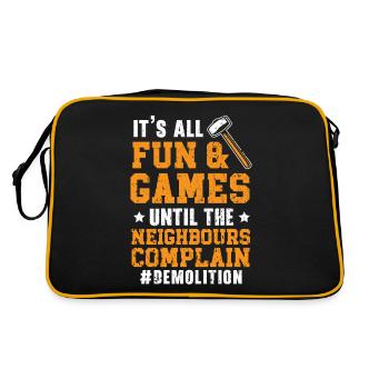Tout est amusant et jeux jusqu’aux voisins - Sac Retro - noir/or - Dos