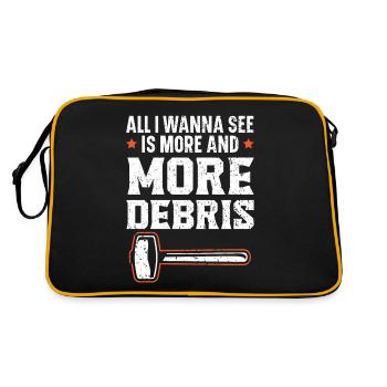 Tout ce que je veux voir, c’est de plus en plus de débris - Sac Retro - noir/or - Dos