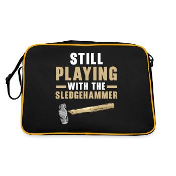 Still playing with the sledgehammer Hausabbr - Retro Bag - black/gold - Back