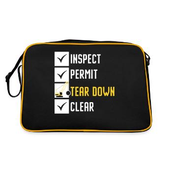 Inspecter le permis démolir la démolition d’une maison claire - Sac Retro - noir/or - Dos