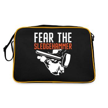 Fear The Sledgehammer Demolishing House Demolition - Retro Bag - black/gold - Back