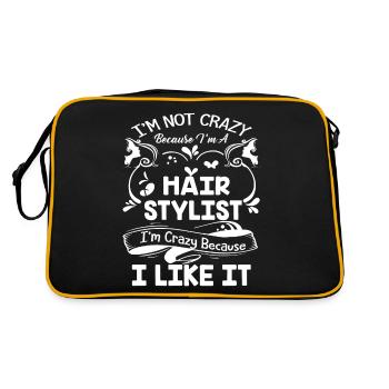 Hair Stylist Crazy Hair Stylist - Retro Bag - black/gold - Back