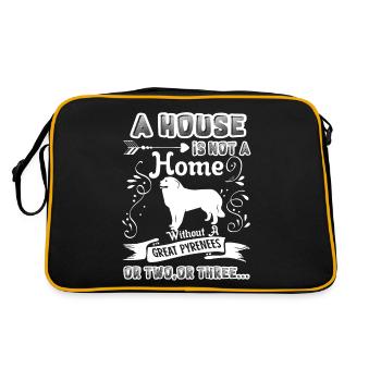 Great Pyrenees Home Without Great Pyrenees - Retro Bag - black/gold - Back