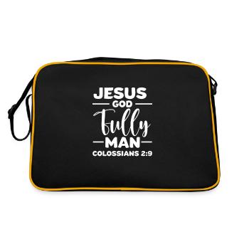 Bible Bible Verse Christian Proverbs Jesus Gift - Retro Bag - black/gold - Back