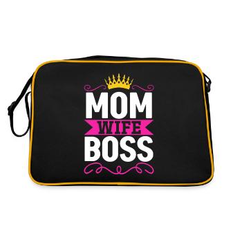 Pour la meilleure maman du monde! Pour la fête des mères - Sac Retro - noir/or - Dos