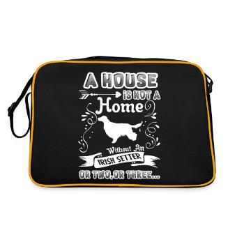 Irish Setter Home Without Irish Setter - Retro Bag - black/gold - Back