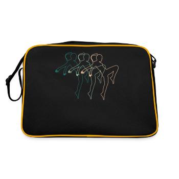 Kickboxer Kickboxing Retro Vintage Gift Women - Retro Bag - black/gold - Back