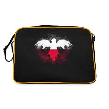 Polish flag Eagle Pole Poland - Retro Bag - black/gold - Back