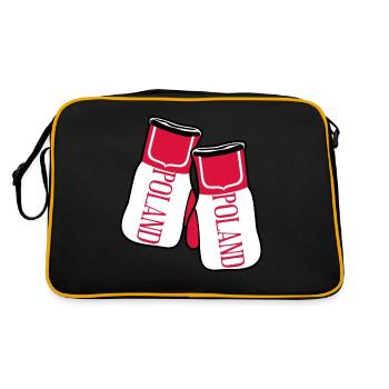Polish flag Boxing gloves Poland - Retro Bag - black/gold - Back