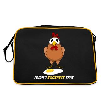 Chicken Eggs Chicken Egg Chickens - Retro Bag - black/gold - Back