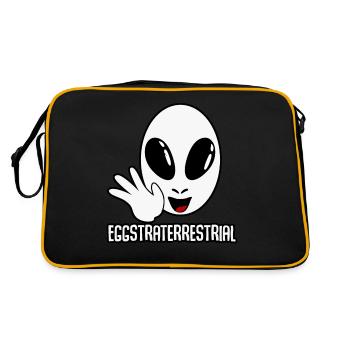 Oeuf extraterrestre Tête d’oeuf extraterrestre - Sac Retro - noir/or - Dos
