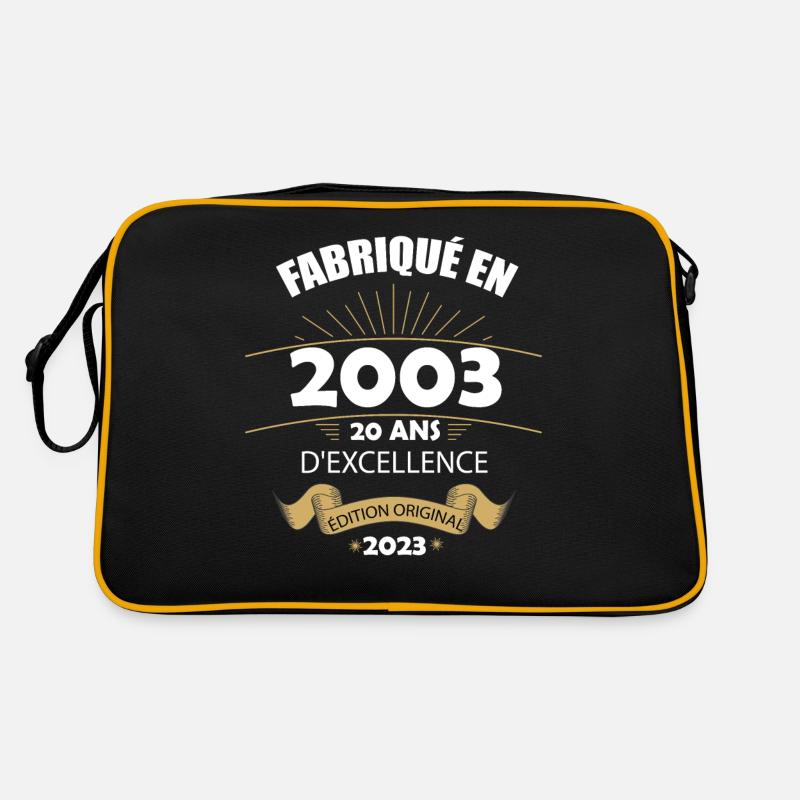 Fabriqué En 2003 Né En 2003 20 Ans Anniversaire Sac Retro