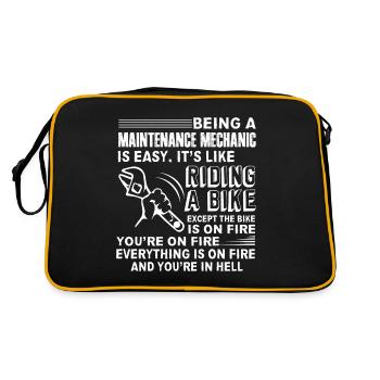 Maintenance Mechanic Being A Maintenance Mechanic - Retro Bag - black/gold - Back