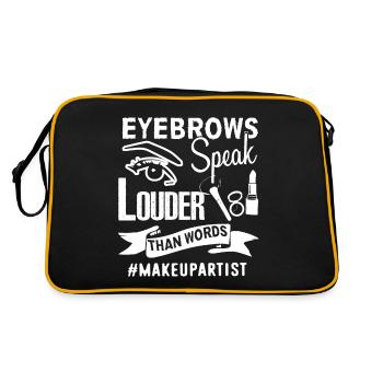 Makeup Artist Makeup Artist Hashtag - Retro Bag - black/gold - Back
