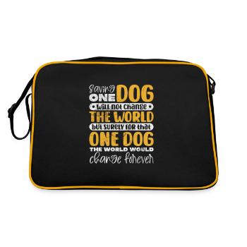 Animal Rescue Animal Rights Animal Love Pet Gift - Sac Retro - noir/or - Dos