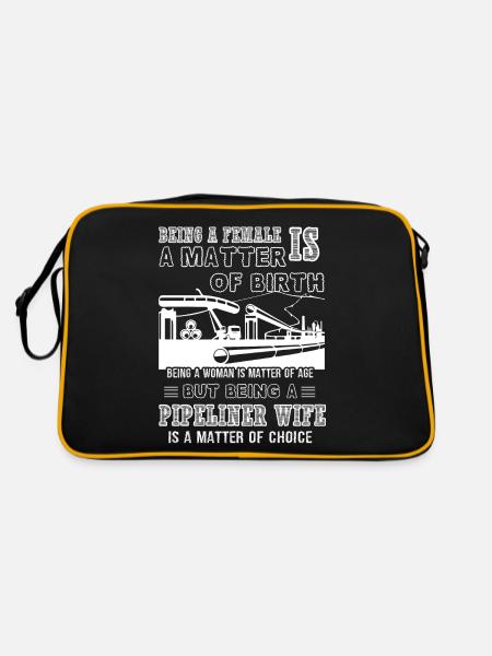 Pipelayer Being A Pipelayer Wife - Retro Bag - black/gold - Back