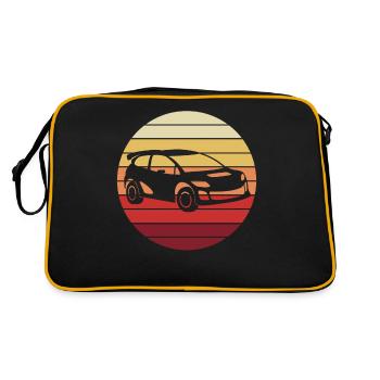 Rally Motorsport Racing Car Driver Retro Cadeau - Sac Retro - noir/or - Dos