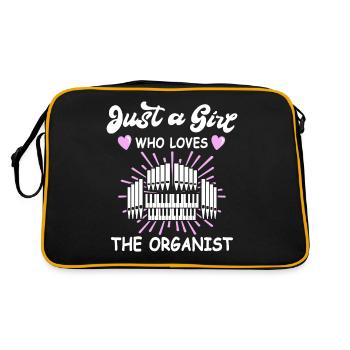 Orgelspieler Orgel Organisten - Retro Tasche - Schwarz/Gold - Hinten
