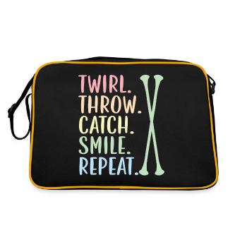 Swirl. Throw. Catch. Smile. Try again. Begged - Retro Bag - black/gold - Back