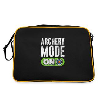 Archery Archer Archer Arrow Gift - Retro Bag - black/gold - Back