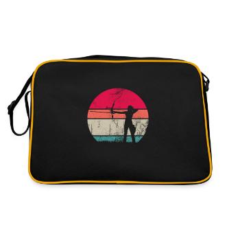 Archery Archer Archer Arrow Gift - Retro Bag - black/gold - Back