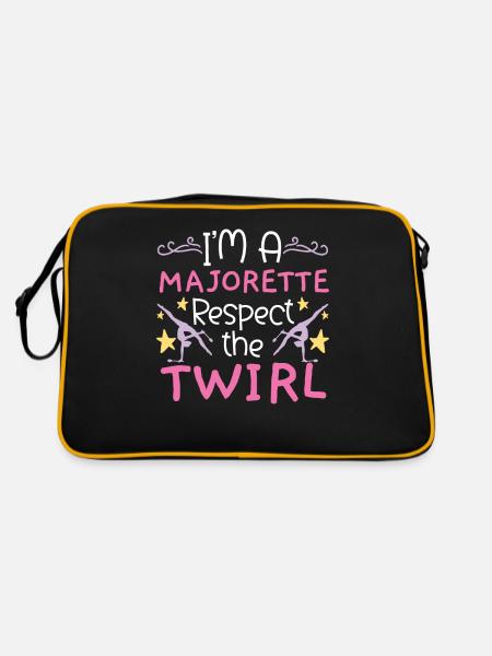 Je suis majorette Respectez le vortex Bato - Sac Retro - noir/or - Dos