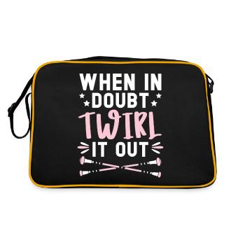 En cas de doute, il tourbillonne virevoltant Bâton Twirling - Sac Retro - noir/or - Dos