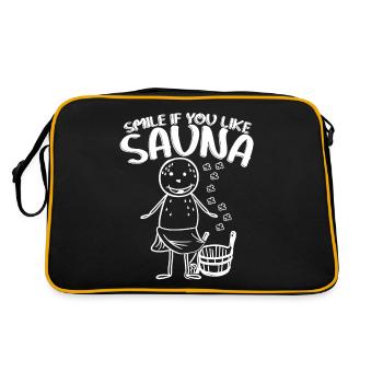 Sauna sauna saunaistes sauna - Sac Retro - noir/or - Dos