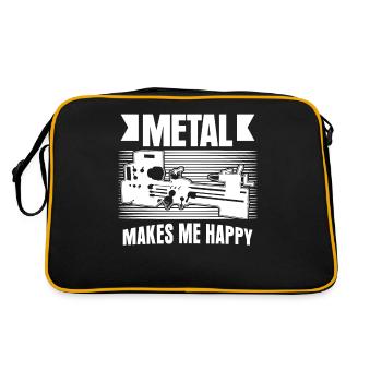 Chipper Lathe operator Cutting machine operator - Retro Bag - black/gold - Back