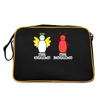 Engel Bengelchen Engelchen Bengel - Retro Tasche - Schwarz/Gold - Hinten