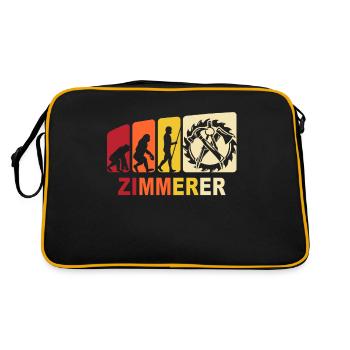 Zimmerer Evolution Zimmerleute - Retro Tasche - Schwarz/Gold - Hinten