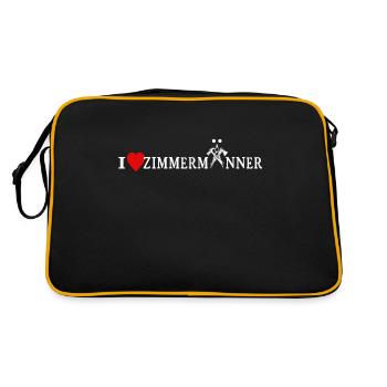 Zimmermann Liebe Zimmermänner - Retro Tasche - Schwarz/Gold - Hinten