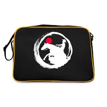 Reining Reiter Reiten Westernreiten - Retro Tasche - Schwarz/Gold - Hinten