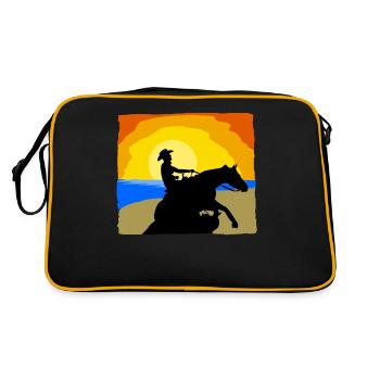 Reining Riding Beach Western Riding - Retro Bag - black/gold - Back