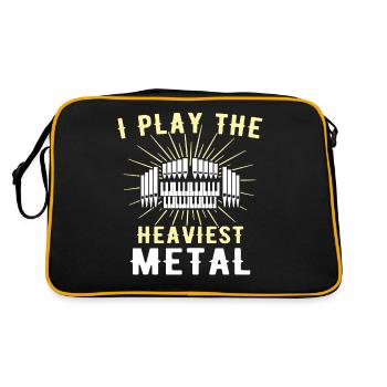 Kirchenorganist Organist Orgelspieler - Retro Tasche - Schwarz/Gold - Hinten