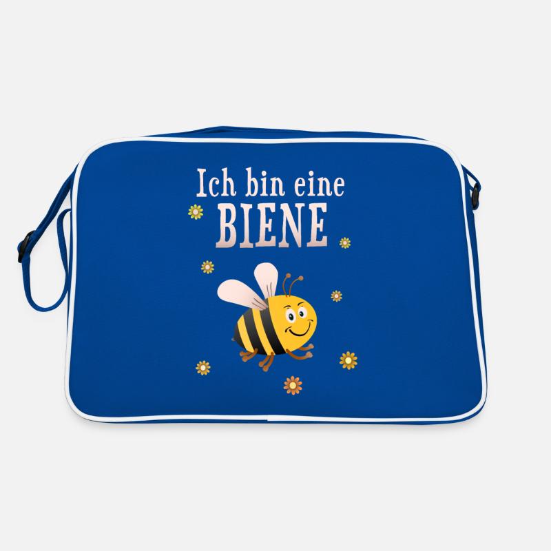 Ich bin eine Biene Retro Tasche