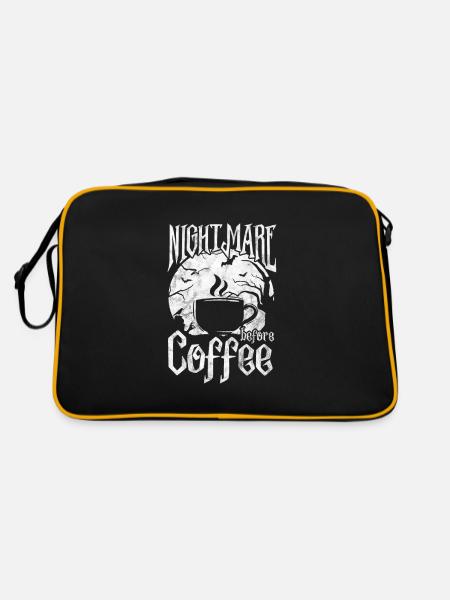 Coffee Halloween - Retro Bag - black/gold - Back