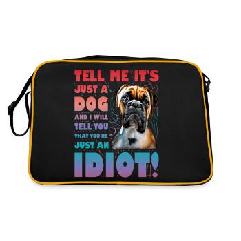 Boxer drôle de dicton - Sac Retro - noir/or - Dos