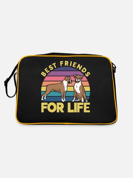 Best friends for Life Boxer - Retro Bag - black/gold - Back