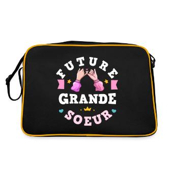 Future Grande Sœur Annonce Grossesse Fille - Sac Retro - noir/or - Dos
